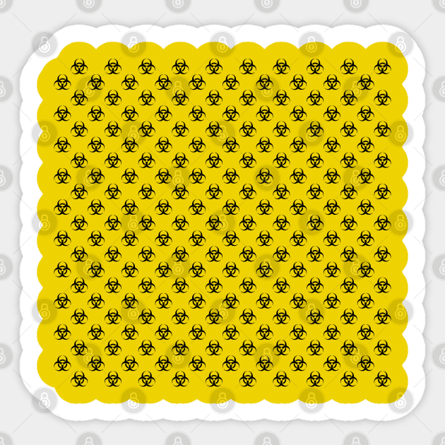 biohazard symbol pattern Sticker by goatboyjr